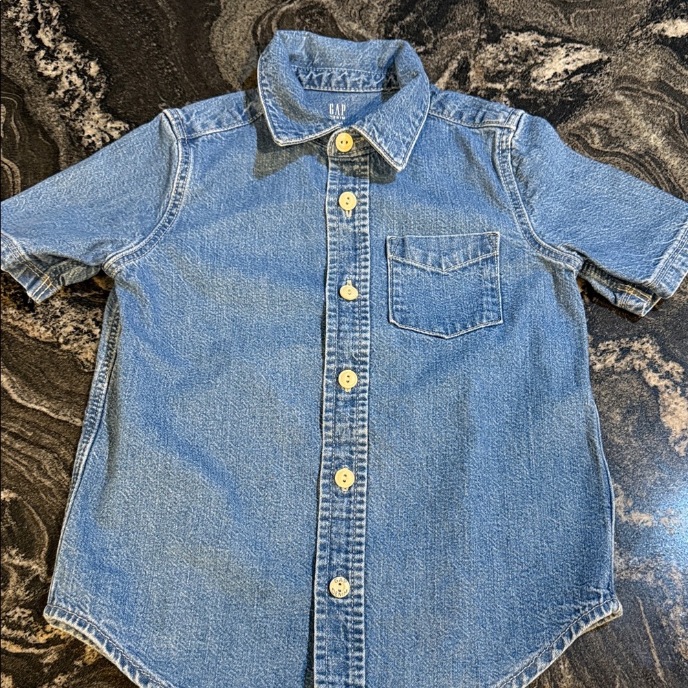 GAP Kids Light Blue Button-Up Shirt